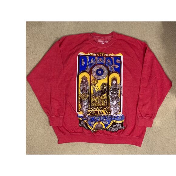 NWOT Urban Outfitters The Doors Blush Oversized Sweatshirt - Picture 1 of 4